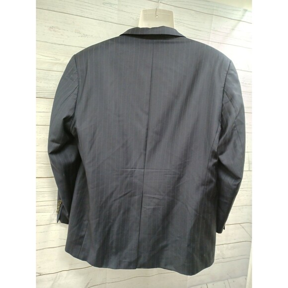 Chaps Ralph Lauren Navy Blue Cashmere Wool Blazer Jacket Mens Size 42S Flaw* - Picture 3 of 12